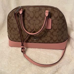 EUC Coach Sierra Signature Handbag Pink/ Khaki